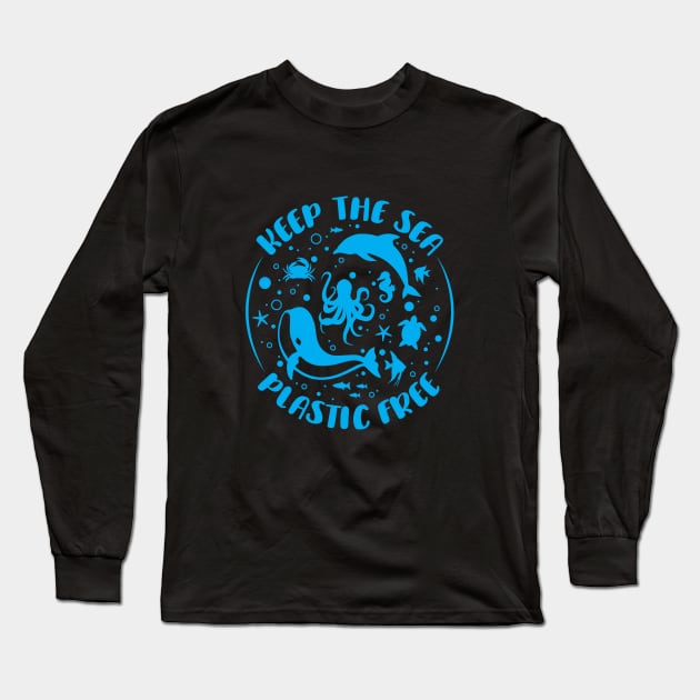 Keep The Sea Plastic Free Long Sleeve T-Shirt by defytees